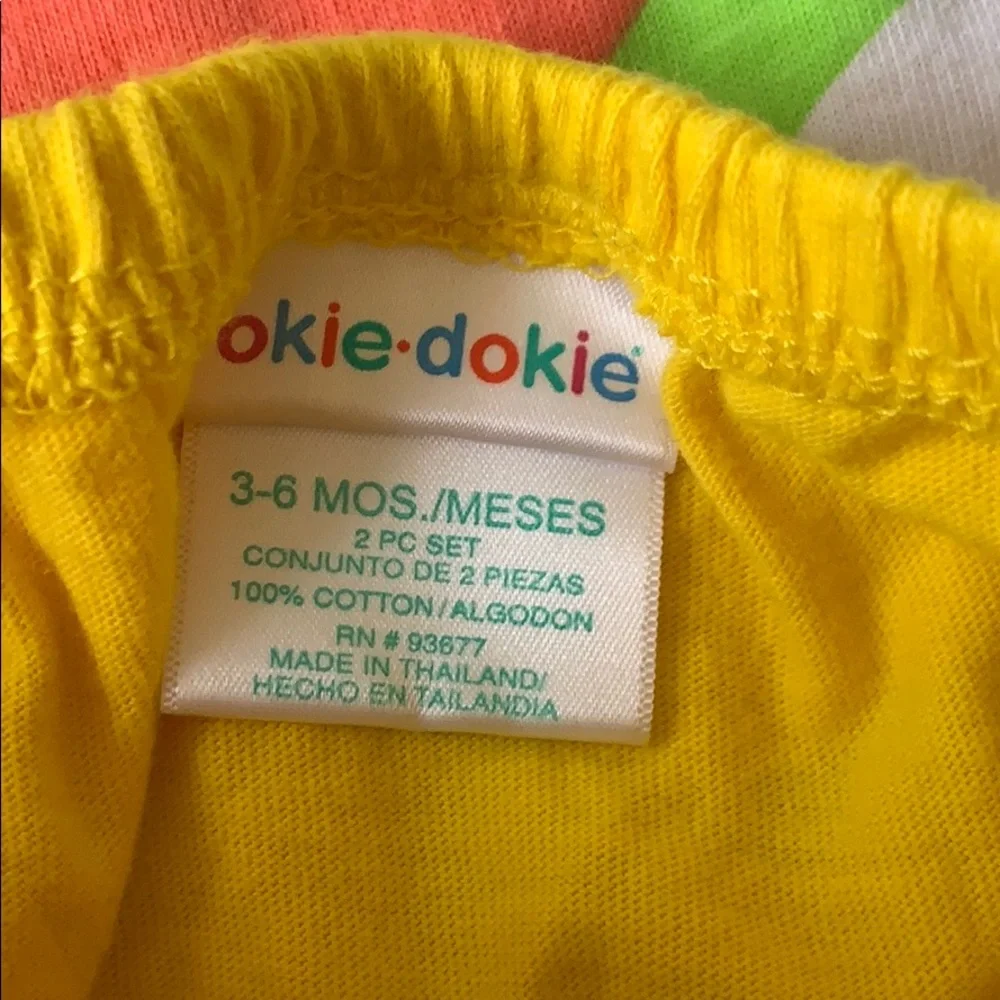 Baby Girl 3-6m Tunic Dress Bloomers Neon Flowers Yellow Pink Green Floral 3m 6m